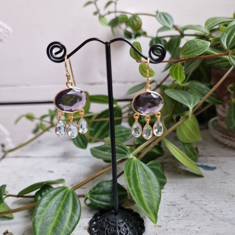 Boheme �reringe lux Lilla/aqua