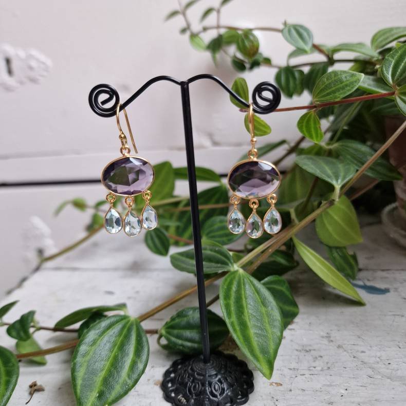 Boheme �reringe lux Lilla/aqua