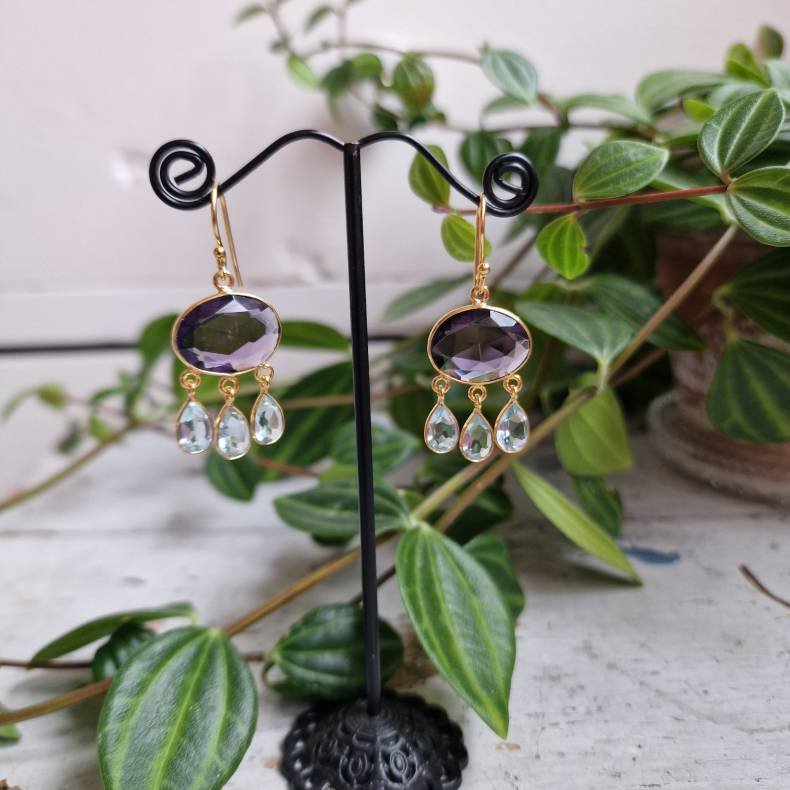 Boheme �reringe lux Lilla/aqua