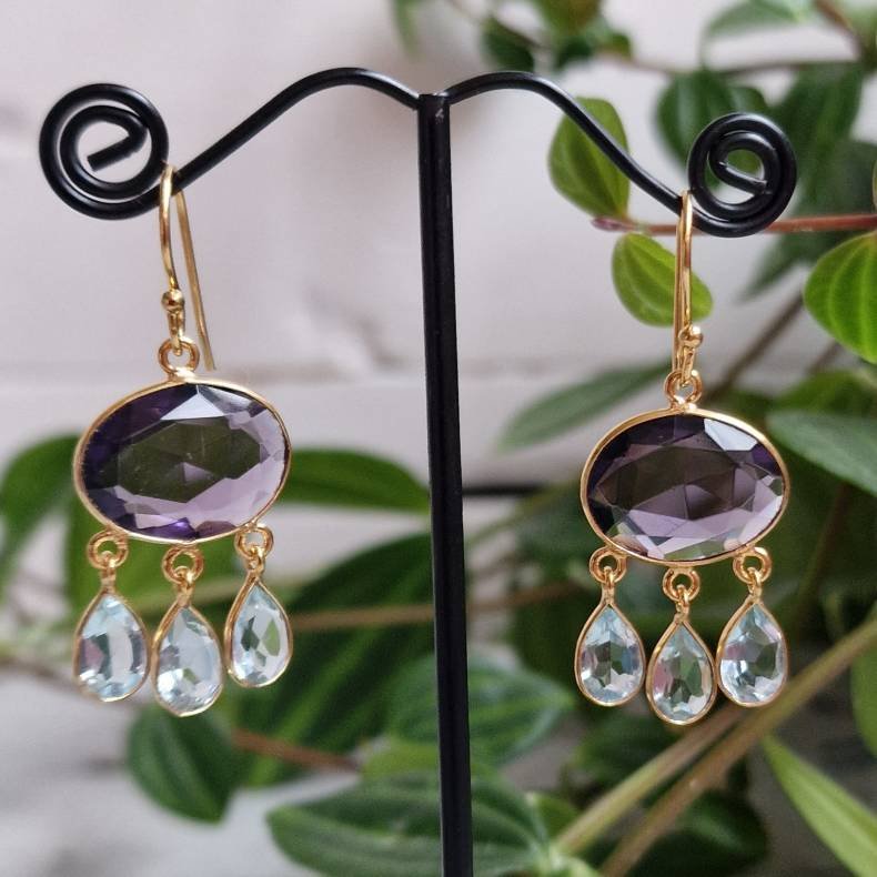 Boheme �reringe lux Lilla/aqua