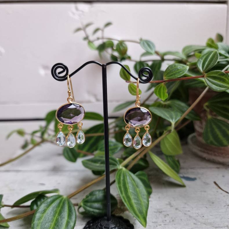 Boheme �reringe lux Lilla/aqua