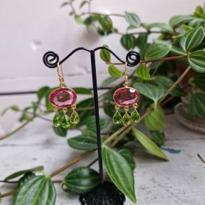 Boheme �reringe lux pink/gr�n