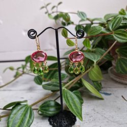 Boheme �reringe lux pink/gr�n