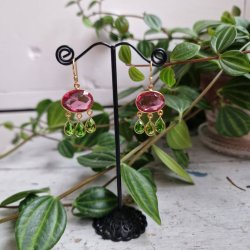 Boheme �reringe lux pink/gr�n