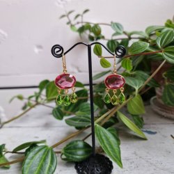 Boheme �reringe lux pink/gr�n