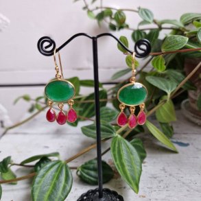 Boheme �reringe lux klar gr�n/pink