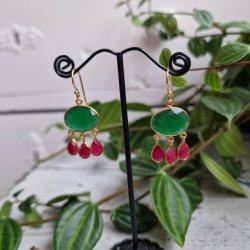 Boheme �reringe lux klar gr�n/pink