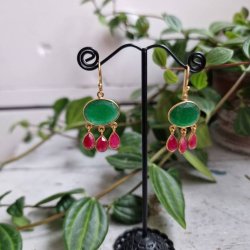 Boheme �reringe lux klar gr�n/pink