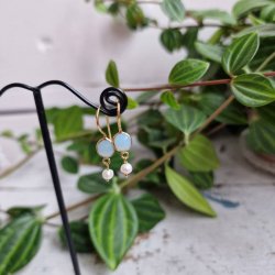 Petite lys bl� med perle