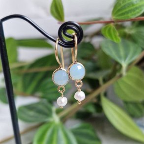 Petite lys bl� med perle