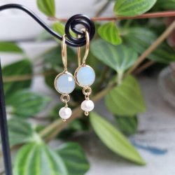 Petite lys bl� med perle