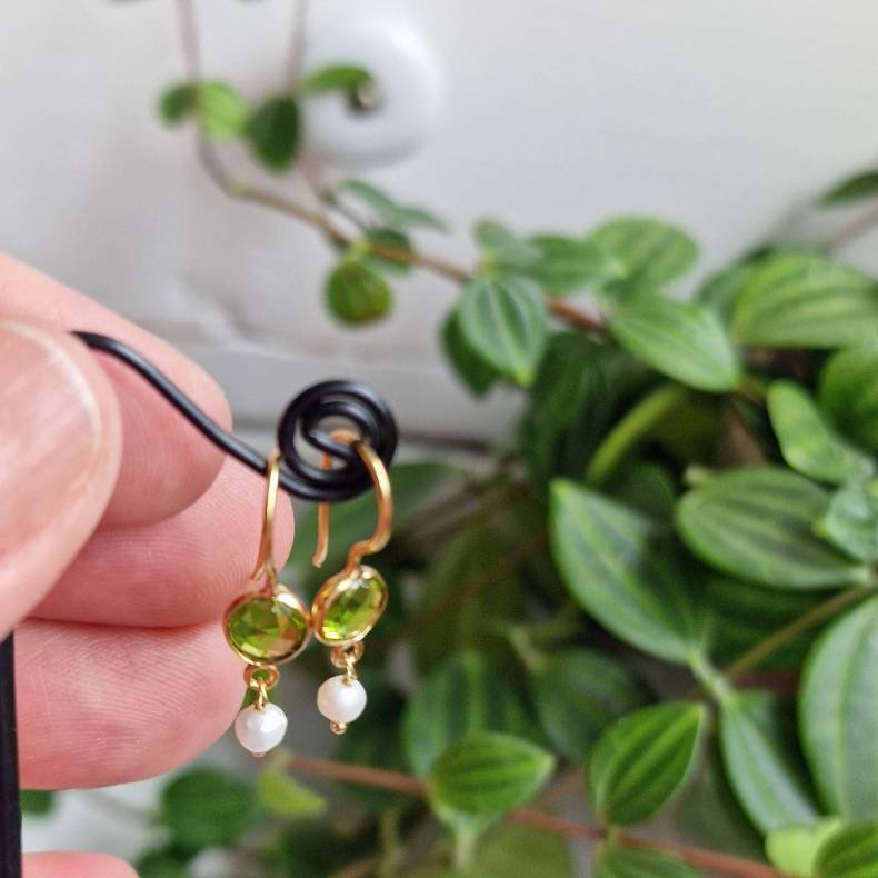 Petite gr�n quarts med perle