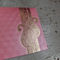 Lyser�d kuvert, lille med guldtryk