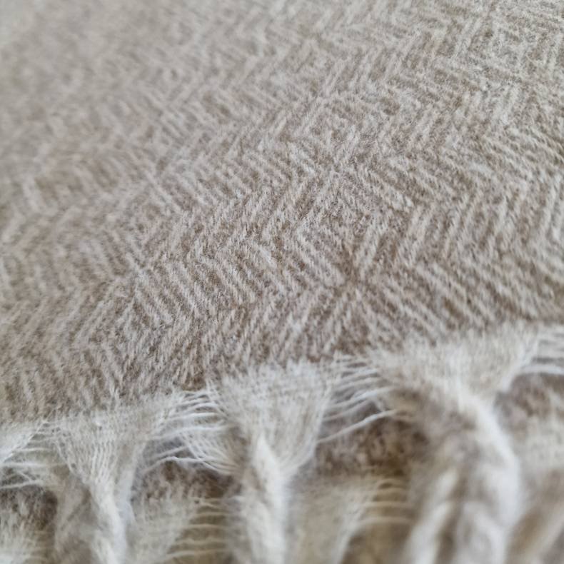 Beige uld t�ppe fra Nepal