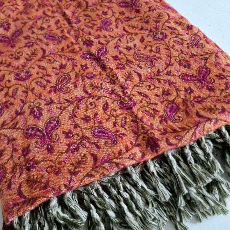 Meditationst�ppe st�vet orange/pink