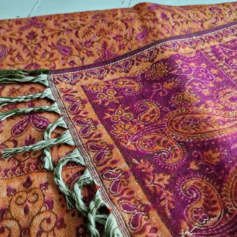 Meditationst�ppe st�vet orange/pink