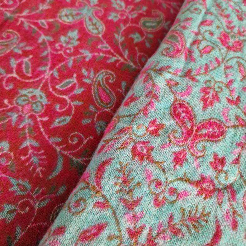 Meditationst�ppe m�rk pink/ lysturkis/lyser�d
