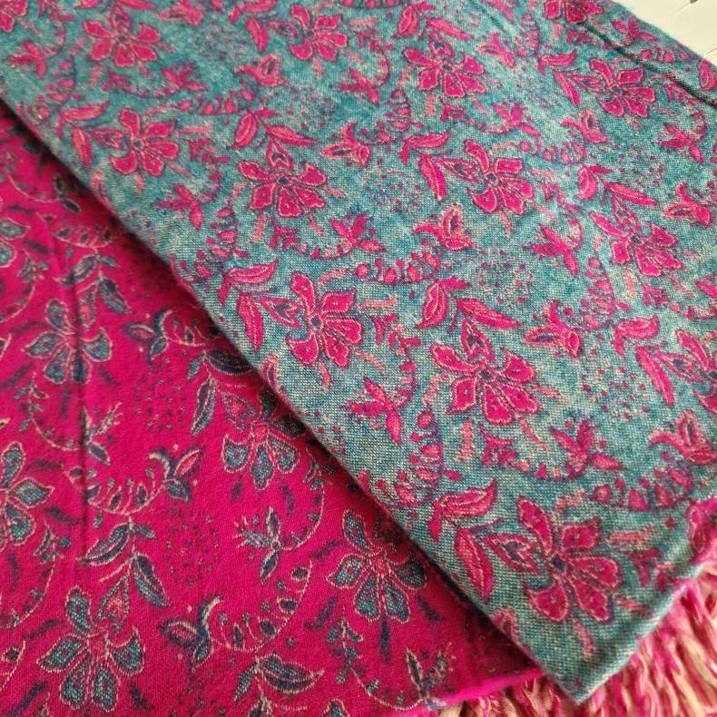 Meditations t�ppe klar pink og turkis