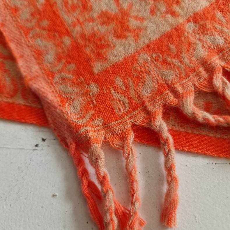 Meditationst�ppe Orange (lidt neon)/ fl�de