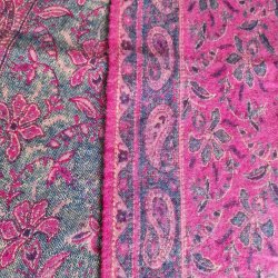 Meditationst�ppe st�vet pink/ lilla med st�vet bl�