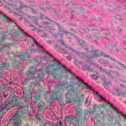 Meditationst�ppe st�vet pink/ lilla med st�vet bl�