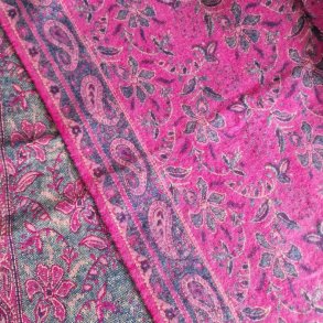 Meditationst�ppe st�vet pink/ lilla med st�vet bl�
