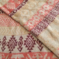 Grafisk m�rk koralrosa/r�dbrun/beige