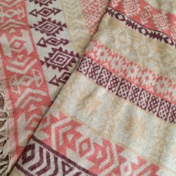 Grafisk m�rk koralrosa/r�dbrun/beige