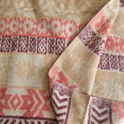 Grafisk m�rk koralrosa/r�dbrun/beige