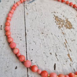 Rosa/fersken koral halsk�de unika