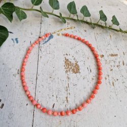 Rosa/fersken koral halsk�de unika