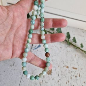 Amazonite unika multi facet halsk�de