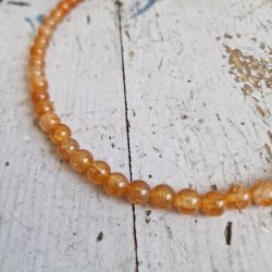 Orange aventurin halv�delstens unika halsk�de