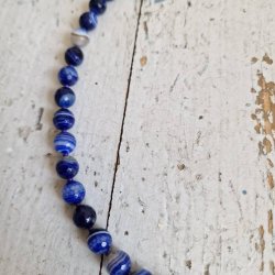 Bl� agate unika halsk�de