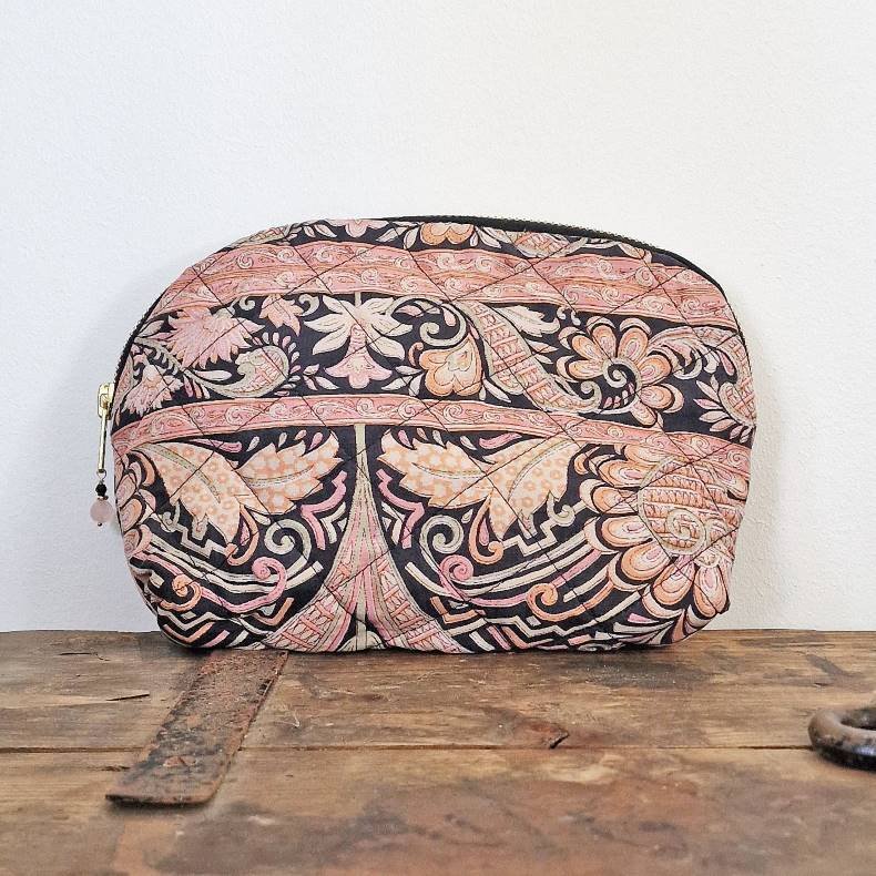 Silke kosmetikpung smmnstret rosa