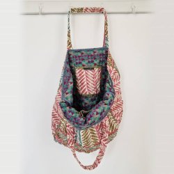 Silke vintage kmpe taske mixfarve