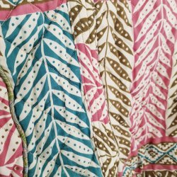 Silke vintage kmpe taske mixfarve