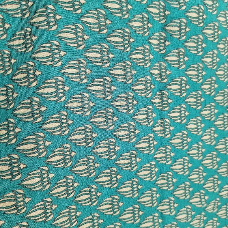 Sari net turkis og fldefarvet