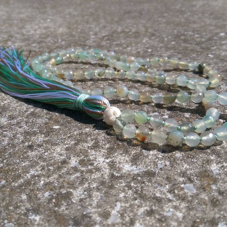 Love green silk mala 