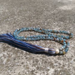 Love blue silk mala 