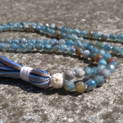 Love blue silk mala 