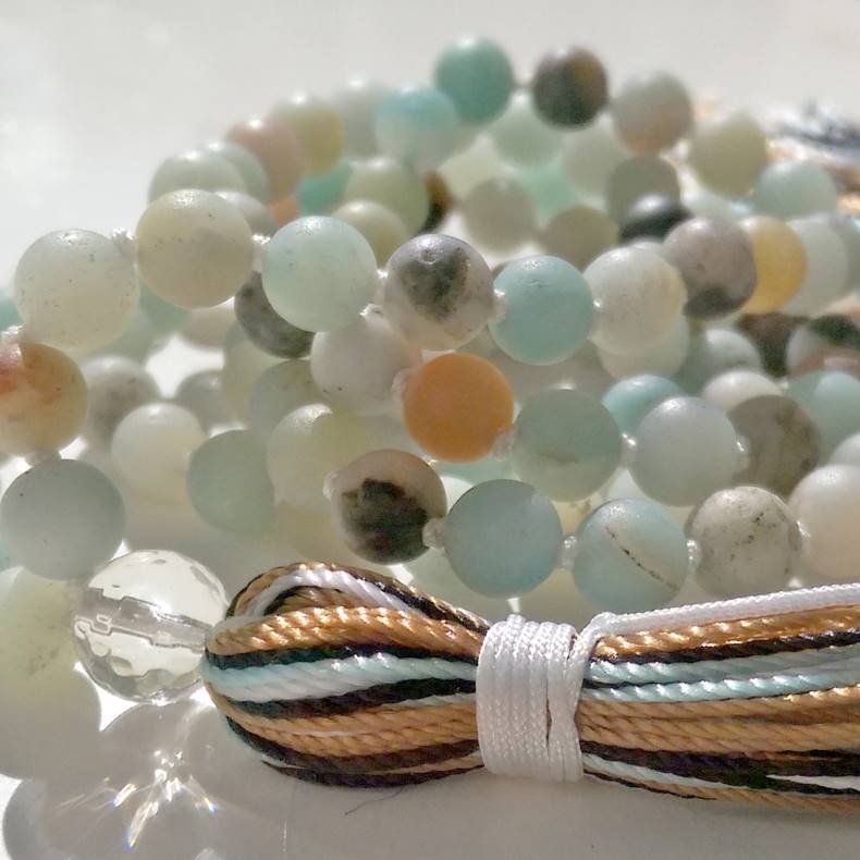 Love amazonit silk mala 