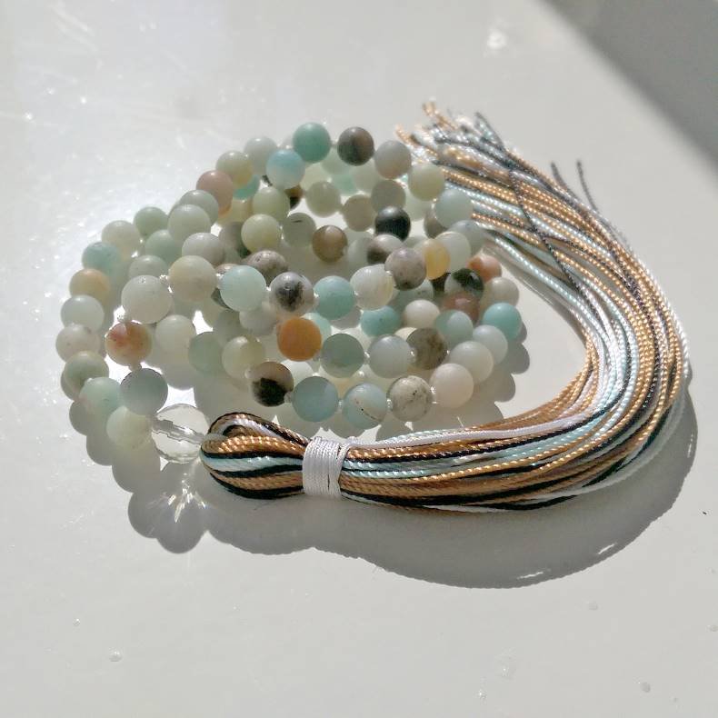 Love amazonit silk mala 