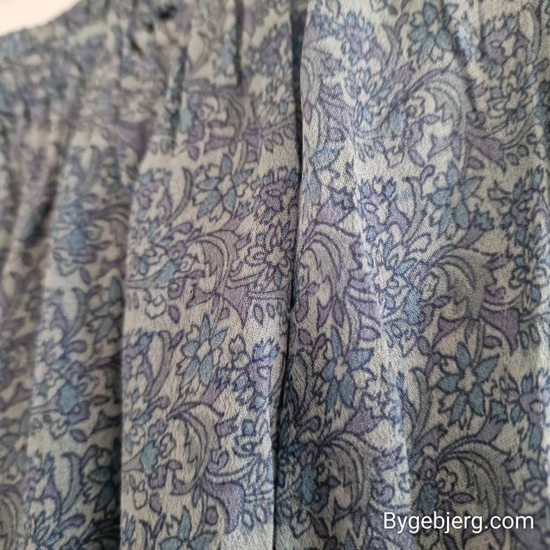 Silke bukser vintage saree lysebl m/xl