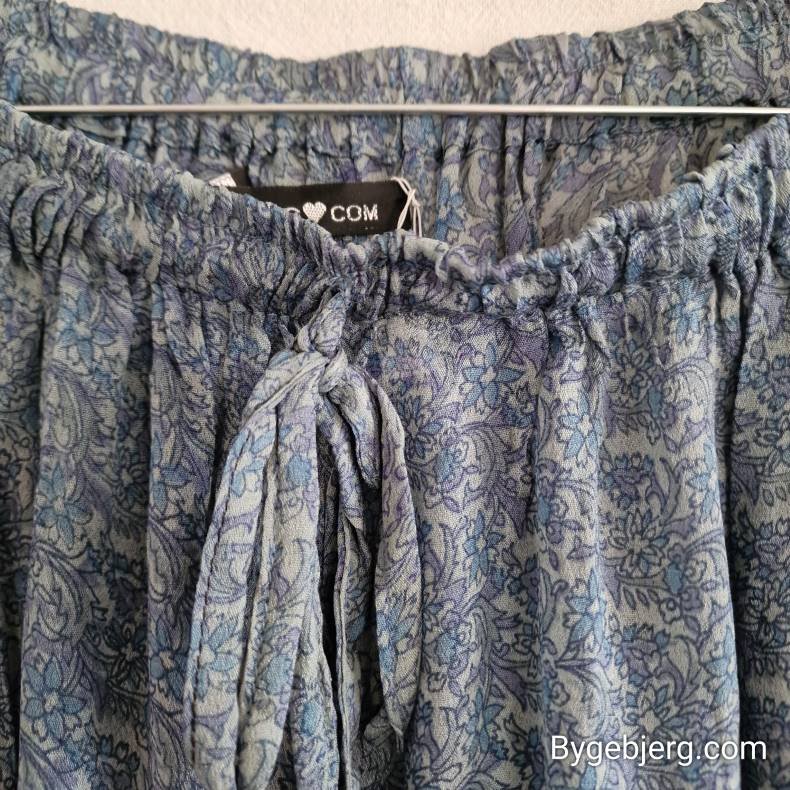 Silke bukser vintage saree lysebl m/xl