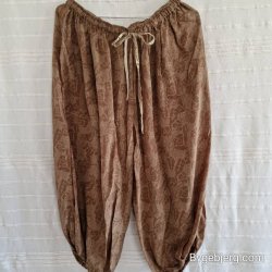 Silke bukser vintage saree vissengrn m/xl