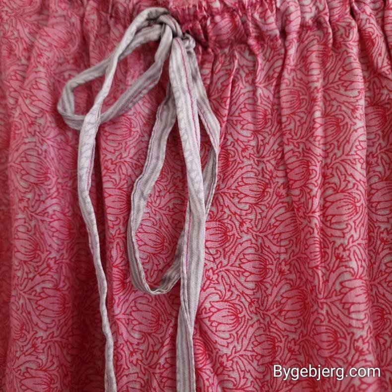 Silke bukser vintage saree pink/rosa m/xl