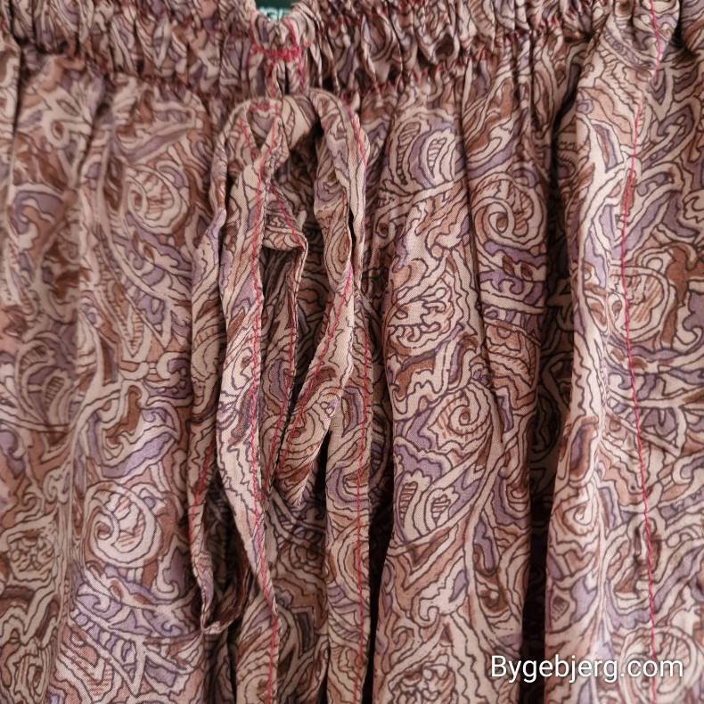 Silke bukser vintage saree mrk rosa m/xl
