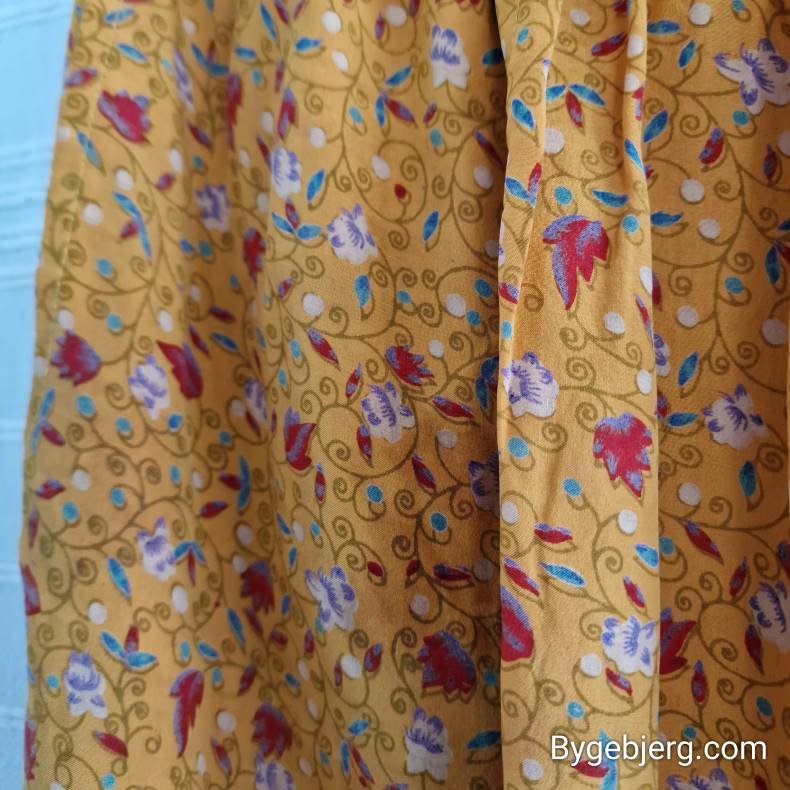 Silke bukser vintage saree gul m/xl