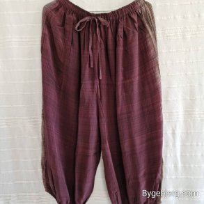 Silke bukser vintage saree rdbrun m/xl
